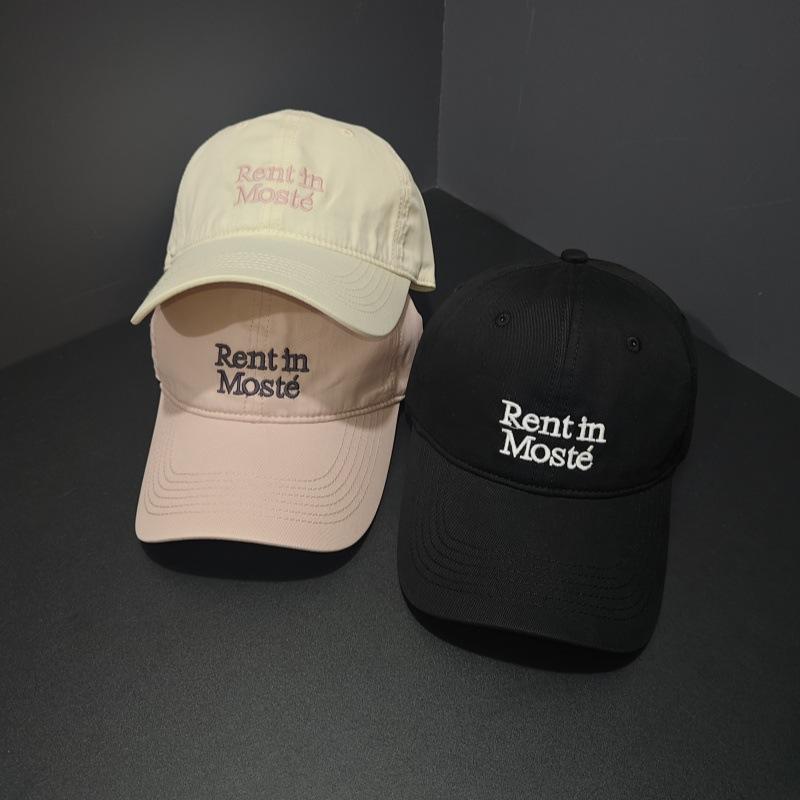 Big head circumference letter embroidery baseball cap spring new simple versatile cap men and women show small faces