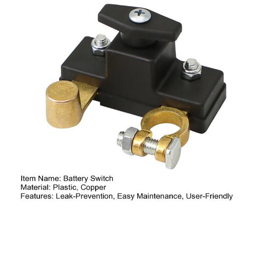 Battery Disconnect Switch for Car Truck Boat Battery Power-off Isolator Cut Off Switch 12V 24V Universal Terminal Anti-Leakage Protection Heavy