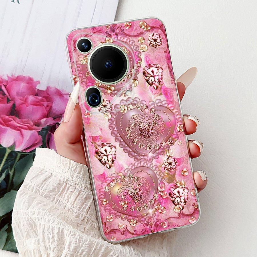 For Huawei Pura 70 Ultra Case Cute Cat Flower Soft Silicone Funda for Huawei Pura70 Pura 70 Pro+ Shockproof Cover Capa