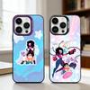 Мультяшный теплый чехол для телефона S-Steven U-Universe для iPhone17,16,15,14,13,12,11,Pro,MAX Белый матовый противоударный чехол