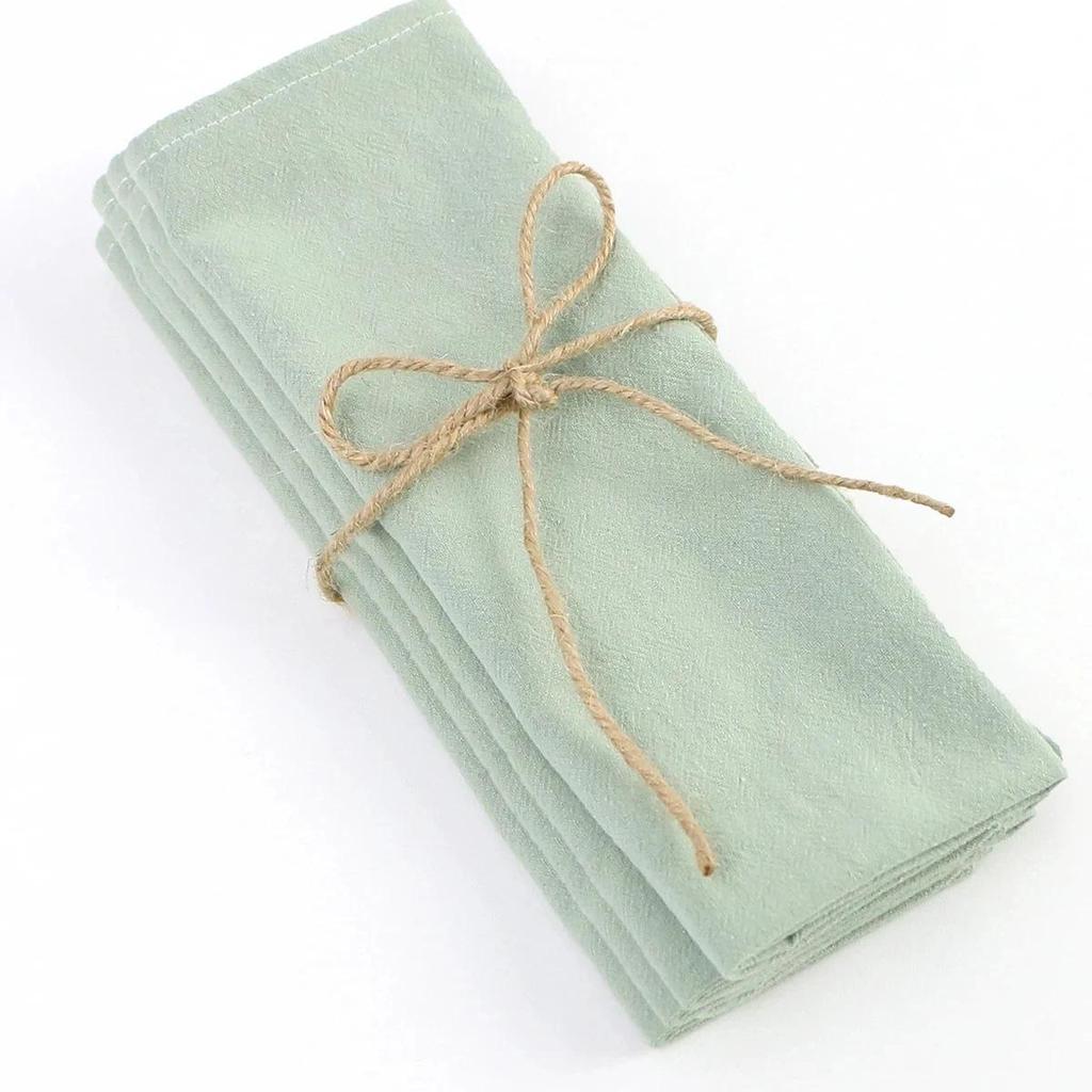 100% Cotton Linen Folded Flower Napkin for Kitchen, Hotel, and Western Restaurant Décor