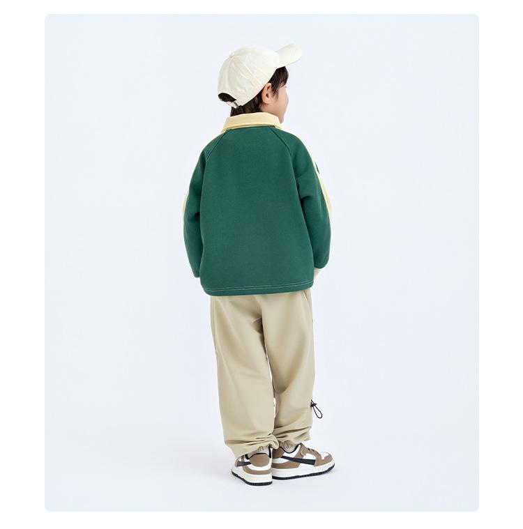 Kids' Windproof Woven Cuffed Casual Pants - 2025 Autumn Korean Style
