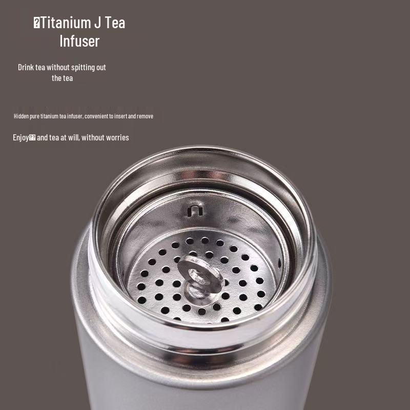 Титановая термокружка Xiaomi с ситечком для чая - Портативная, легкая, роскошный подарок для мужчин и женщин