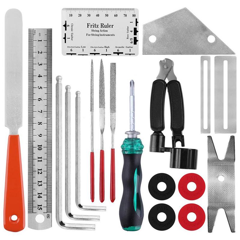 Набор для ухода за гитарой Luthier, инструменты для ремонта и обслуживания, полный набор инструментов для гитары, плоскогубцы