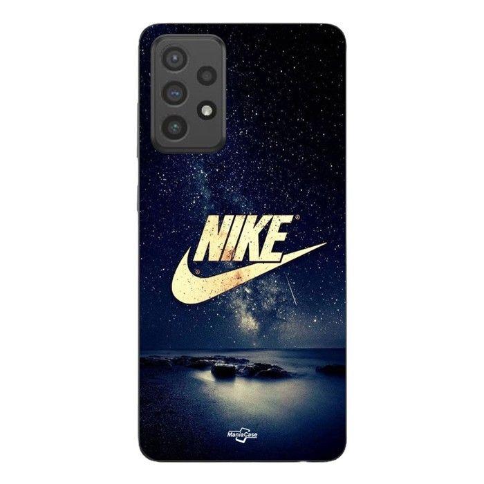 Coque Pour Samsung Galaxy A73 Nike logo doré nuit étoilé Maniacase