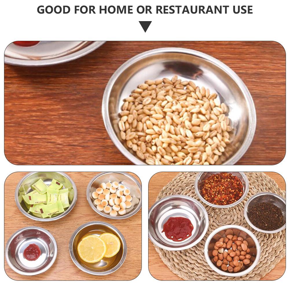 12 шт. Пищевая нержавеющая сталь Тарелка Детская Рамекин Чаша Кулинарные миски для кухонной подготовки