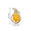 1PC Chinese Style Green Crystal Women Fashion Exquisite Gourd Shape Brooch Collar Pin Alloy Label