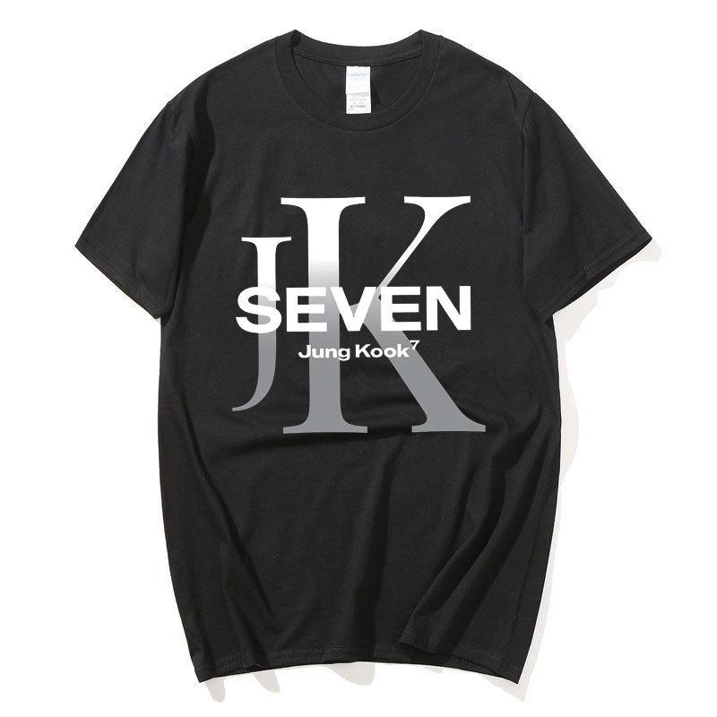 2026 Hot Jungkook Solo Single Sevendesign T-shirt for Youth Crew Neck T-shirt Men Women Short Sleeve Casual Tees Jungkook Fans Clothes Loose Tops