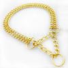Stainless Steel Pet Neck Ring Large Dog P Chain 18 Wide Double Row Twist Chain Telescopic Dog Chain