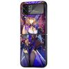 Чехол Genshin Impact Game для Samsung Galaxy Z Flip 4 Z Flip 3 5G ZFlip3 ZFlip Flip3 ZFlip4 zflip Защитная сумка Черный чехол