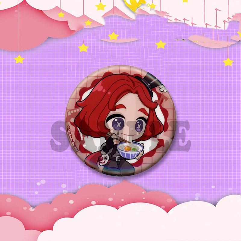 Game Peripheral Identity V Round Brooch Cartoon Emma Emily Lanternist Badges DIY Clothes Backpack Accessories Jewelry Pins Gifts