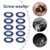 Set of 10 Oil Drain Plug Washers for Vehicles Leak Prevention Metal Engine Oil Drain Plug Seal Washer Car Accessories