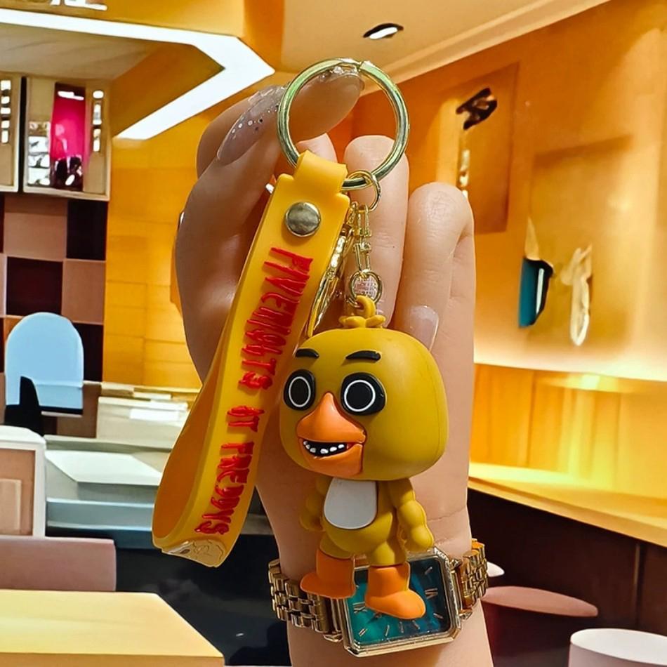 5PCS Cartoon Game Action Figure FNAF Freddy's Fazbear Bear Doll Model Toy Five Nights Freddy Keychain For Gift