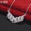 925 Sterling Silver 18 Inch Chain Pendant Necklace Fashionable Wedding Jewelry