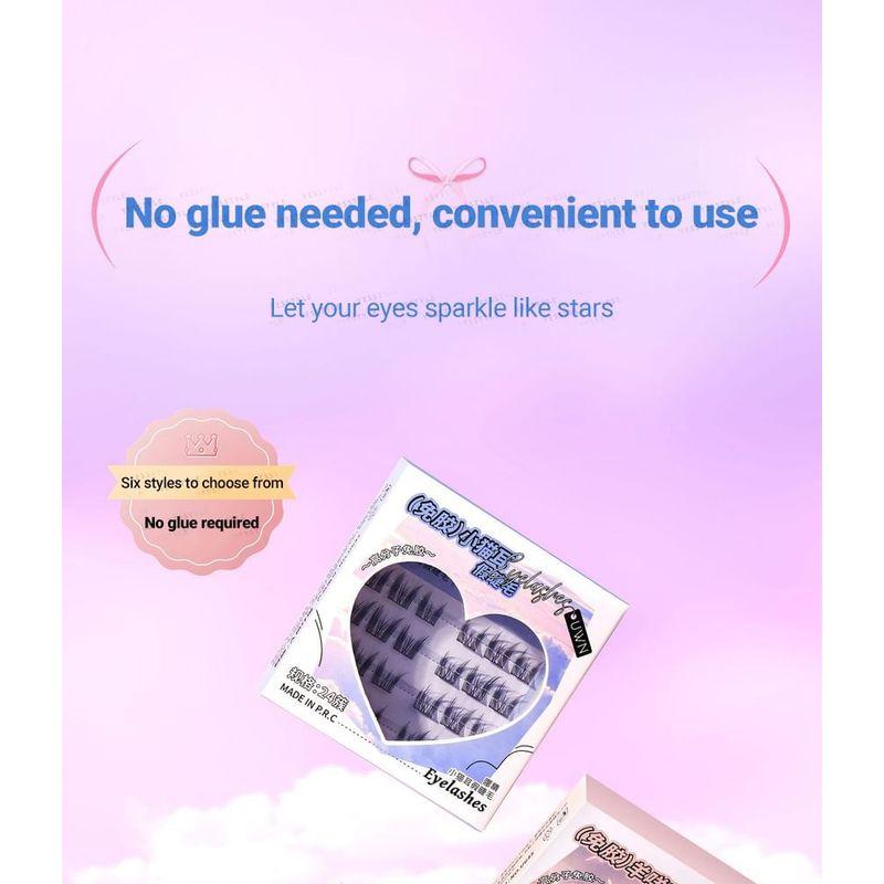 LuxeFlutter - Натуральные пушистые накладные ресницы-пучки без клея