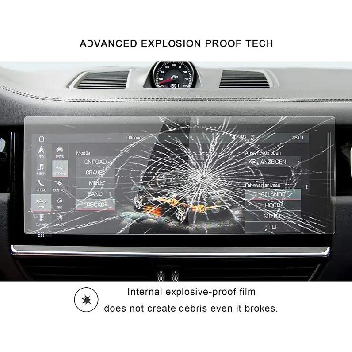 For Porsche Cayenne 12.3Inch Display Navigation center Screen Protector TEMPERED GLASS Screen Guard