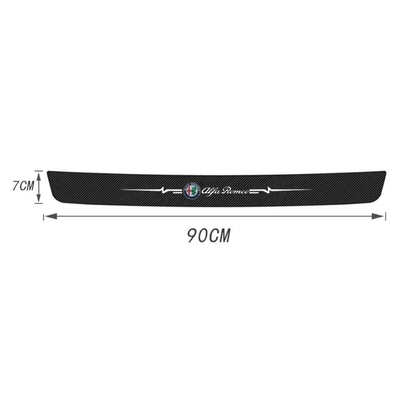 For Alfa Romeo Giulia 159 147 156 4C Stelvio Giulietta Mito Car Door Sill Protector Sticker Carbon Fiber Rear Tail Bumper Decals zq5