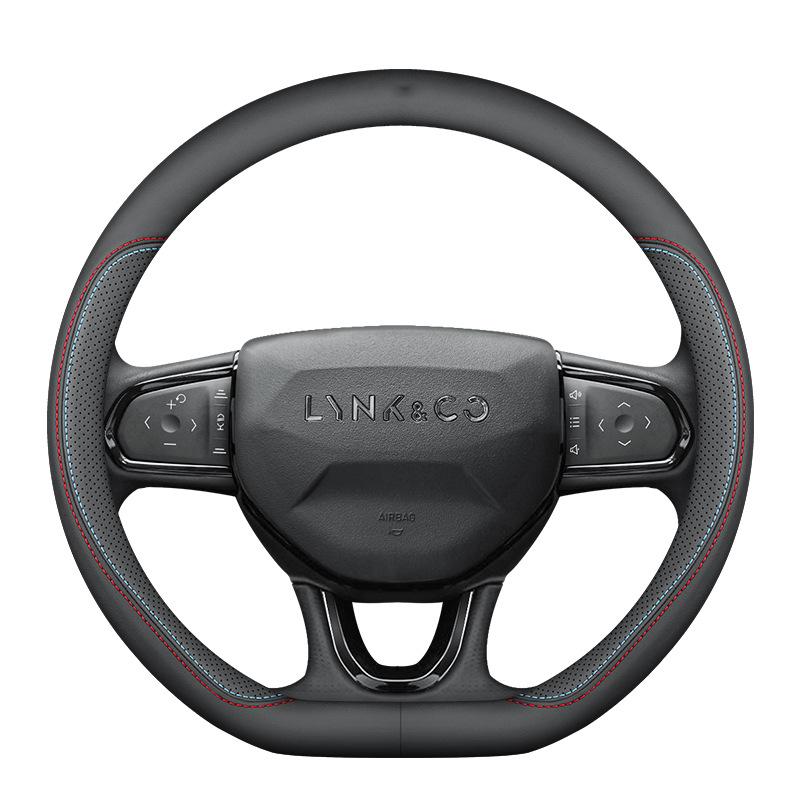 Чехол на руль из натуральной кожи Lynk & Co для моделей 01, 02, 03, 03+, 05, 06, 09