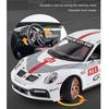 1/24 Scale 911 GT3 RSR Sports Diecast Car Model Toy, Pull Back Toy Vehicle with Sound and Light for Kids Toddler Boys Girls Gift Collection