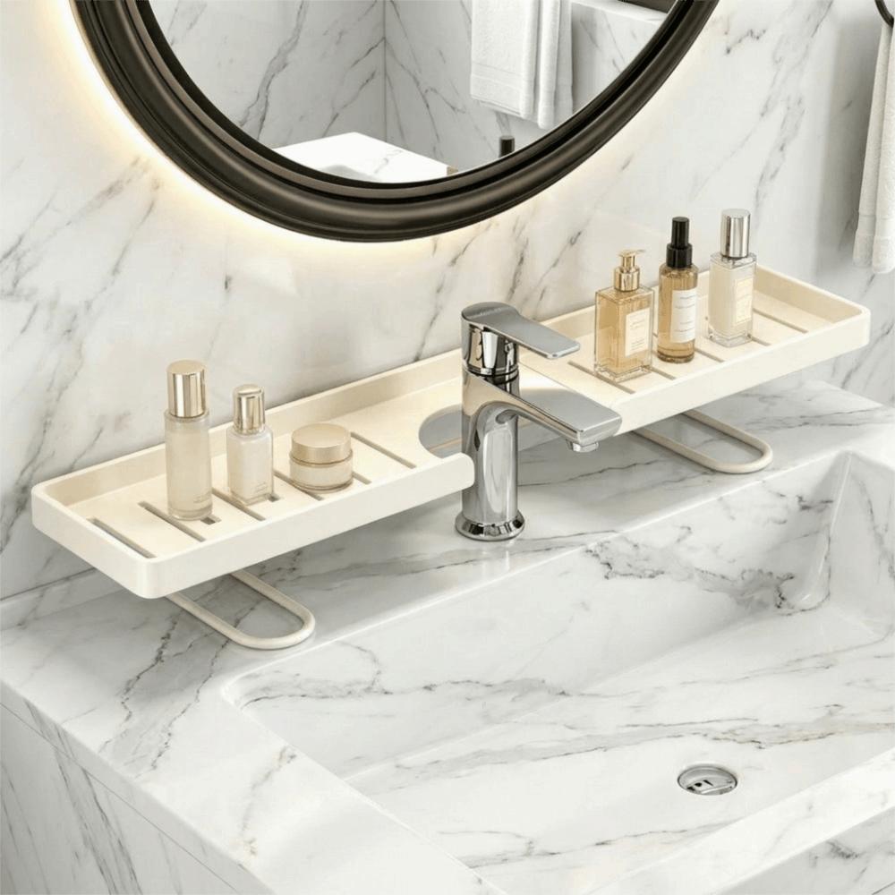 Водонепроницаемая полка для хранения в ванной комнате Ржавеющий держатель для кухонной раковины Полка для хранения над смесителем Раковина для ванной комнаты