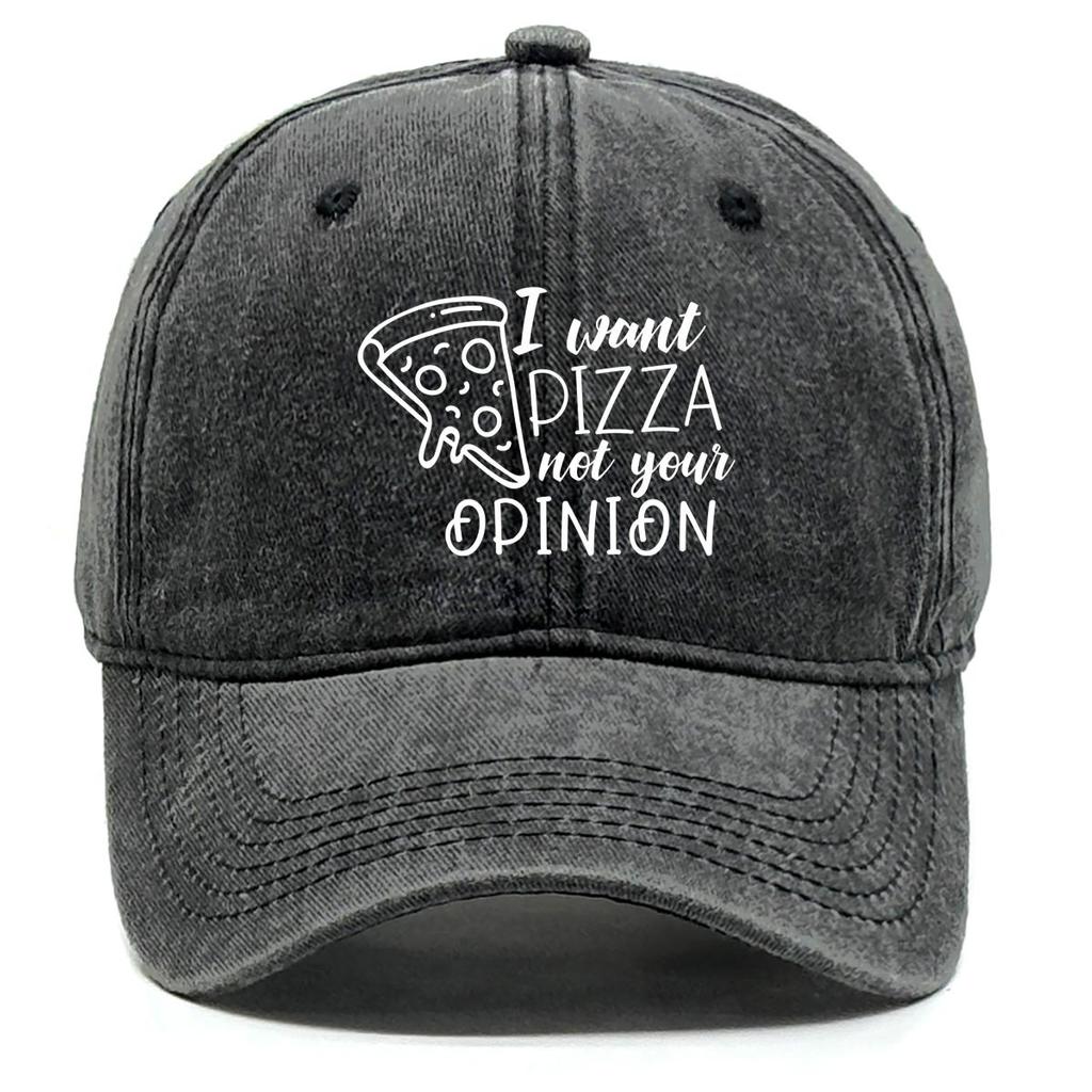 Я хочу пиццу, а не ваше мнение" Печатная Кепка-Snapback, Тракерская Кепка, Защита от Солнца, Спортивный Головной Убор, Состаренная, Регулируемая, Бейсболка
