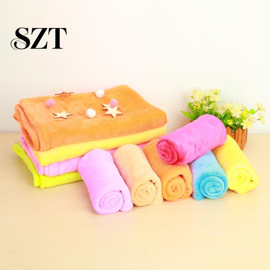 Plain Fleece Coral Blankets Plush Solid Color Universal Thick for Sofa Couch Blanket Decor