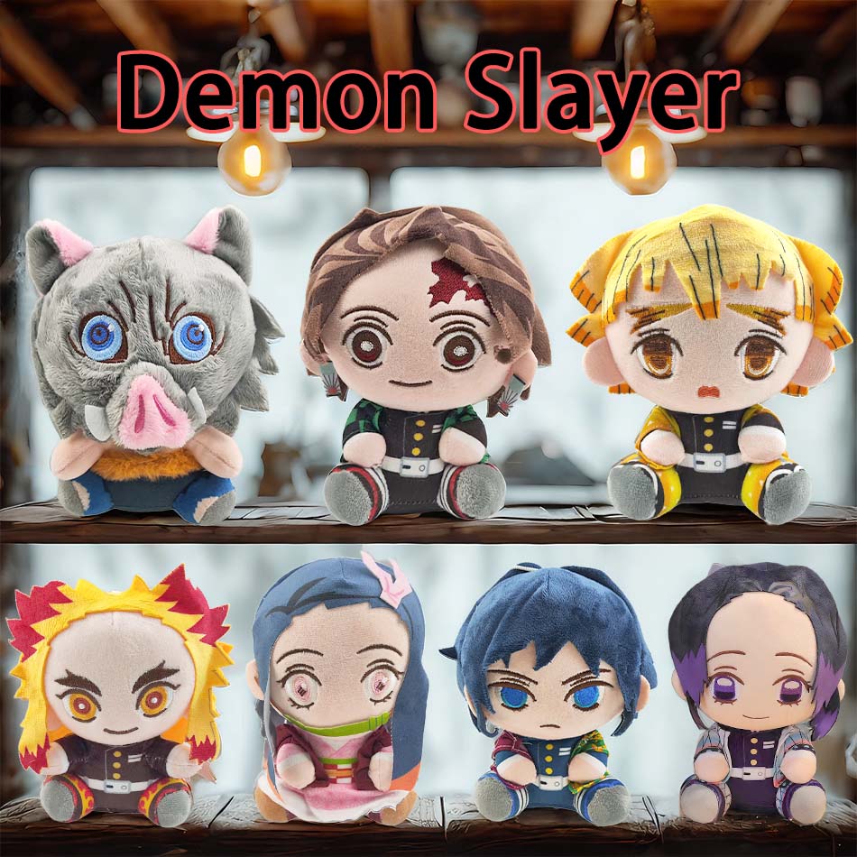 Плюшевые игрушки Клинок, рассекающий демонов Аниме Камадо Танджиро Хашибира Иноске Томиока Гию Ренгоку Кёджуро Кочо Шинобу Агацума Дзэницу
