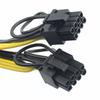 PCI-E PCI Express 6Pin на двойной 2-портовый 8Pin 6+2Pin адаптер кабель питания для видеокарты GPU модуль провод 18AWG 50см+20см разветвитель майнер