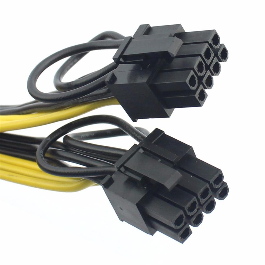 PCI-E PCI Express 6Pin на двойной 2-портовый 8Pin 6+2Pin адаптер кабель питания для видеокарты GPU модуль провод 18AWG 50см+20см разветвитель майнер
