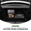 CTCE1 Car Interior Trunk Storage Box Leather Tools Case Anti-scratch High-capacity Bag For BMW M E30 X1 X2 X3 X4 X5 G20 G30 / Sticker