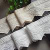 3Meters/lot 7.5cm Wide Exquisite Cotton Embroidery Beige White Lace Home Clothing Decoration Accessories