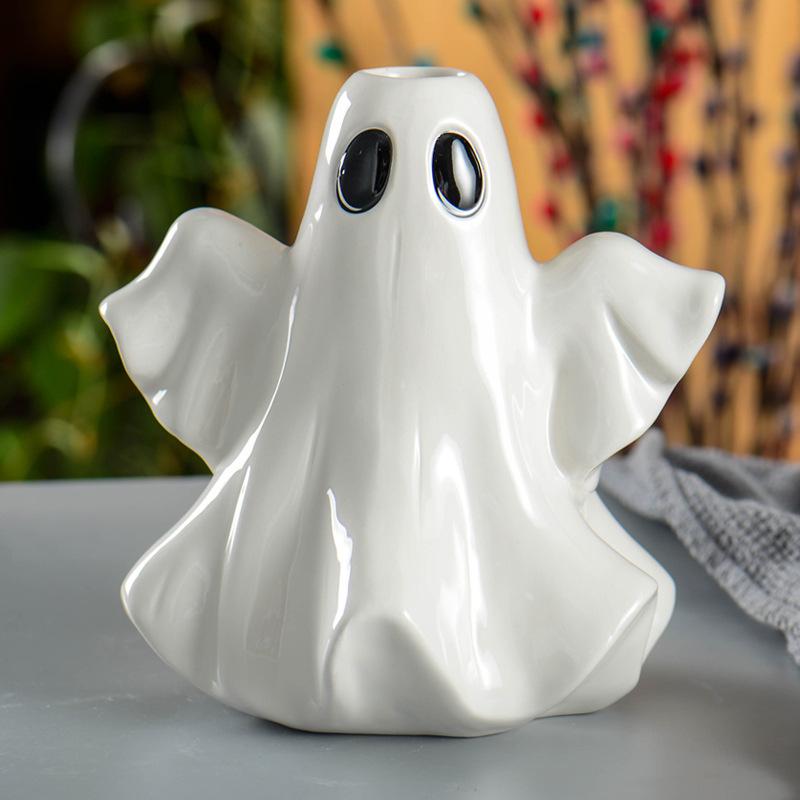 Halloween Ceramic Vase for Flowers Creative Hydroponic Decor Home Living Room