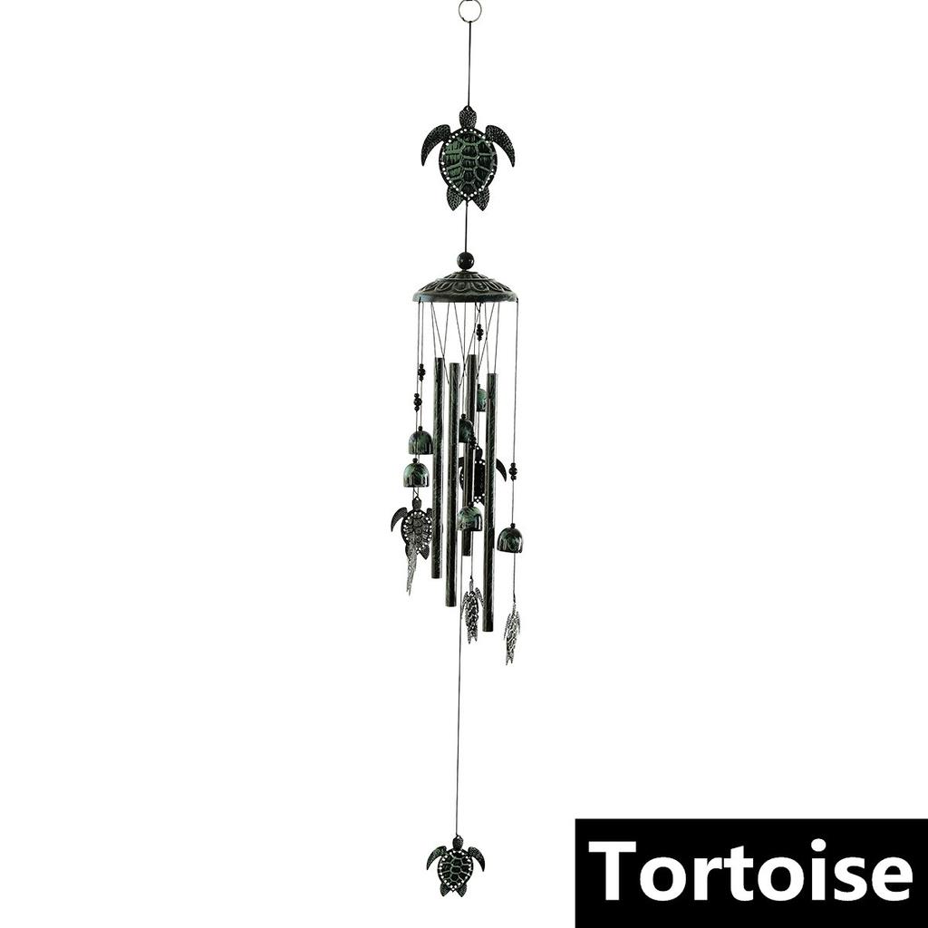 Зеленые ретро животные железные колокольчики ветра водонепроницаемые металлические колокольчики ветра с 4 алюминиевыми трубками 6 колокольчиков романтический колокольчик ветра для дома