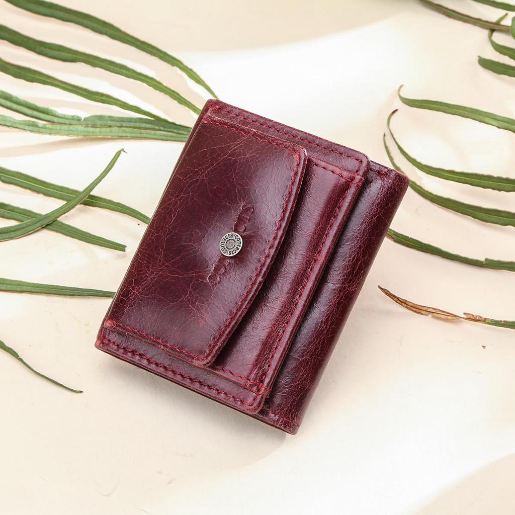 CONTACT'S женский компактный бумажник из натуральной кожи