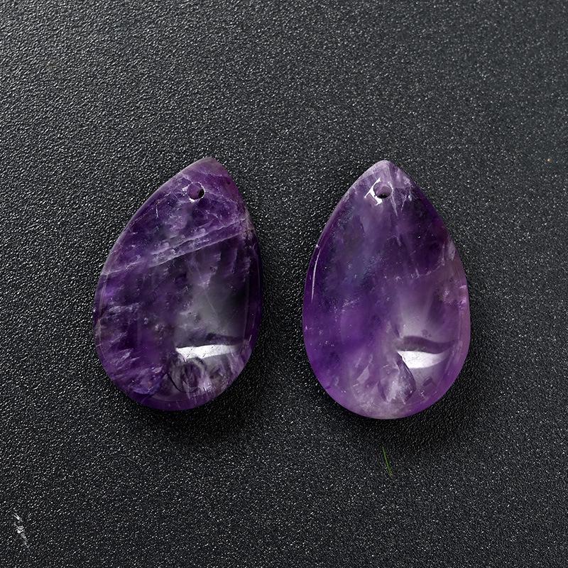 Аметистовый розовый кварц тигровый глаз кристалл капля воды кулон для самодельных ювелирных изделий