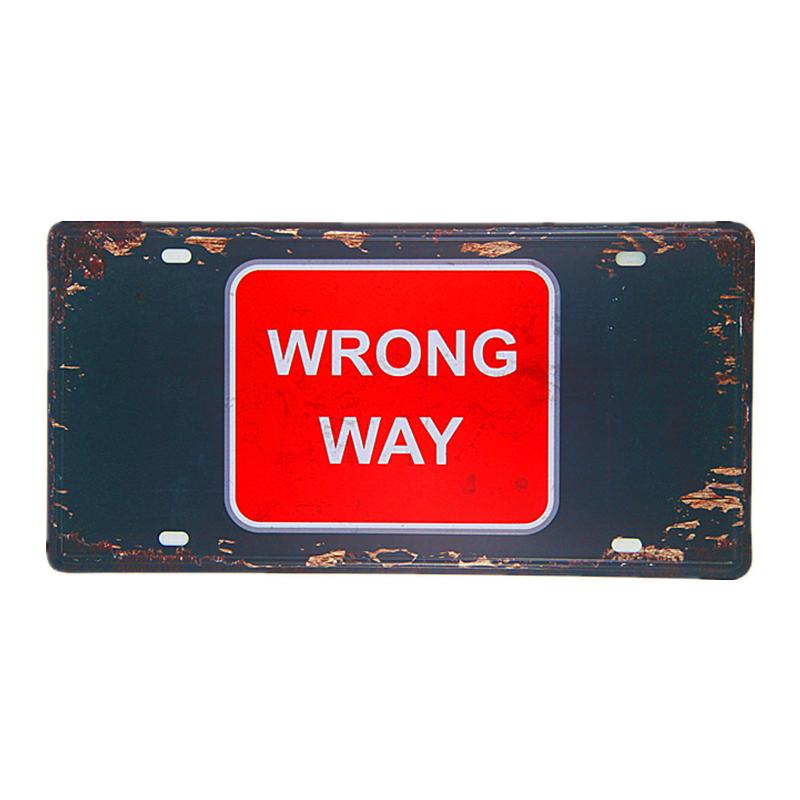 Car License Plate Shabby Chic Tin Sign Free Wifi Warnning Poster Beer Ads Plaques Restaurant Cafe Bar Pub Wall Stickers Decor