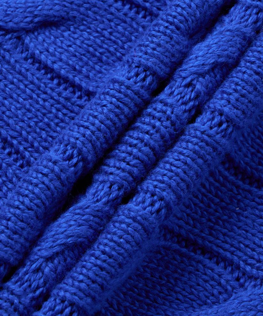 POLO RALPH LAUREN Iconic Cable Knit Flag Sweater - Blue