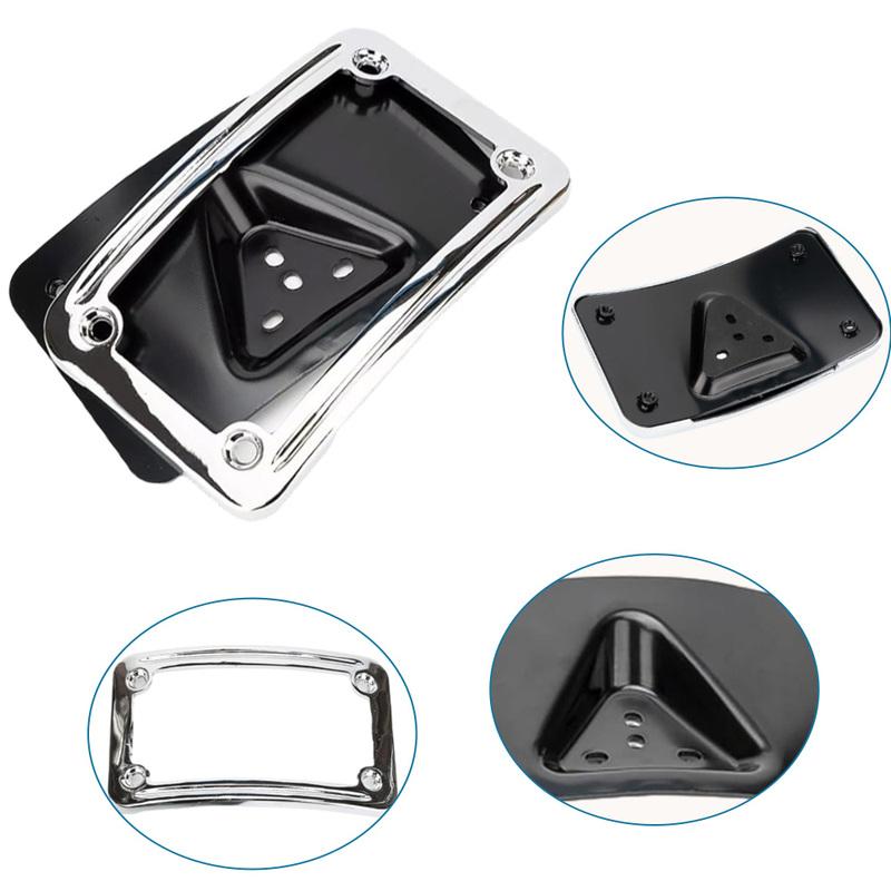 For Harley Dyna Sportster 1200 883 VTX1300R/S/T 2003-2009 VTX1800R/S/T 2002-2008 Car Bumper License Plate Mount with Frame