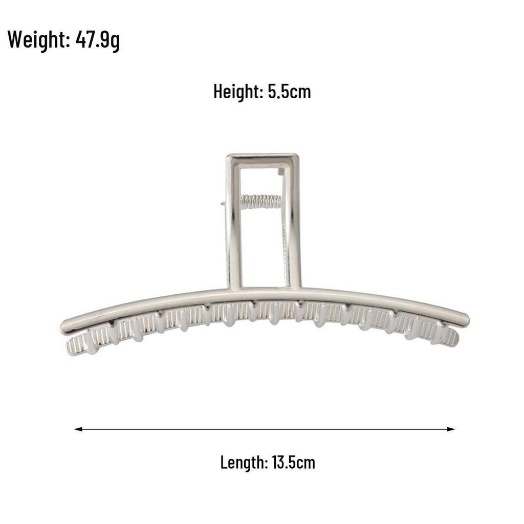 Korean Style Elegant Metal Hair Claw Clip for Women - Shark Claw Design