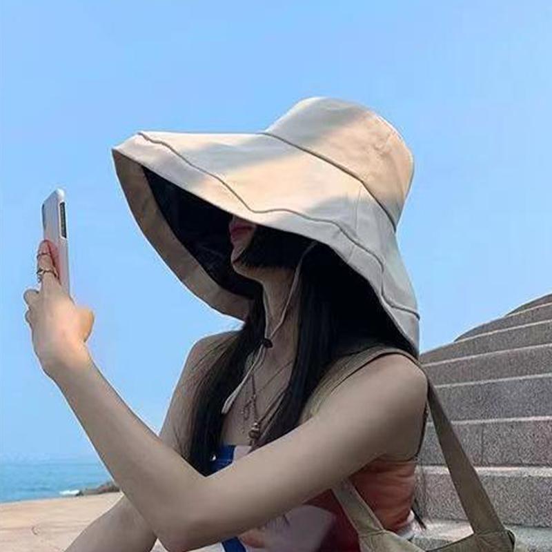 Fashionable And Casual Fisherman Hat For Women'S Summer Anti Uv Sunshade Hat