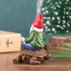 Садовый гном фигурка забавный гном сидящий на черепахе статуэтка гном орнамент