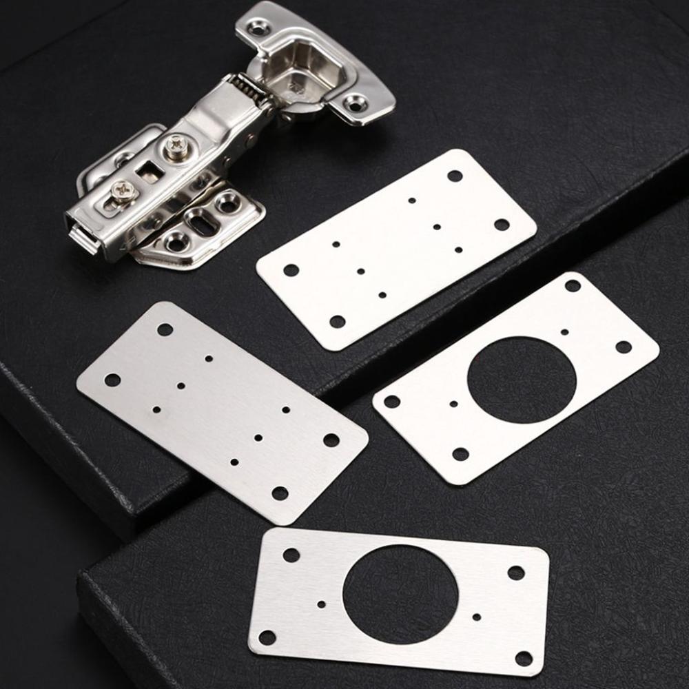Stainless Steel Cupboard Mounting Hardware Tools Hinge Repair Plate Home Improvement Cabinet Hinges