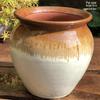 Medium Handmade Ceramic Footed Planter: Breathable, Colored Glaze for Succulents & Green Plants