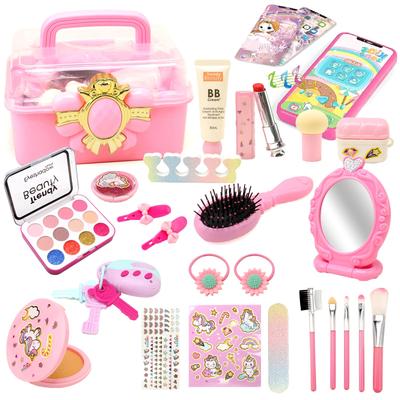 CORPER TOYS Набор для макияжа для Включает Хранение Звук и Игрушечный Подарок на день рождения для Девочек от 6 лет и старше, Мобильный телефон, Ключ, Наклейки, Коробка, Свет, Туалетный столик,