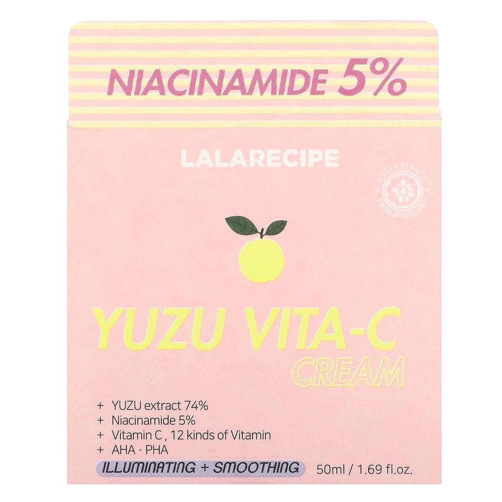 Lalarecipe Yuzu Vita-C Cream, 1.69 Fl Oz (50 Ml)