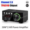 Mini Audio HiFi Bluetooth 5.0 Power Class D Amplifier 2.0 Channel Tpa3116 Digital Amp 50W*2 Home Car Marine Audio USB/AUX IN