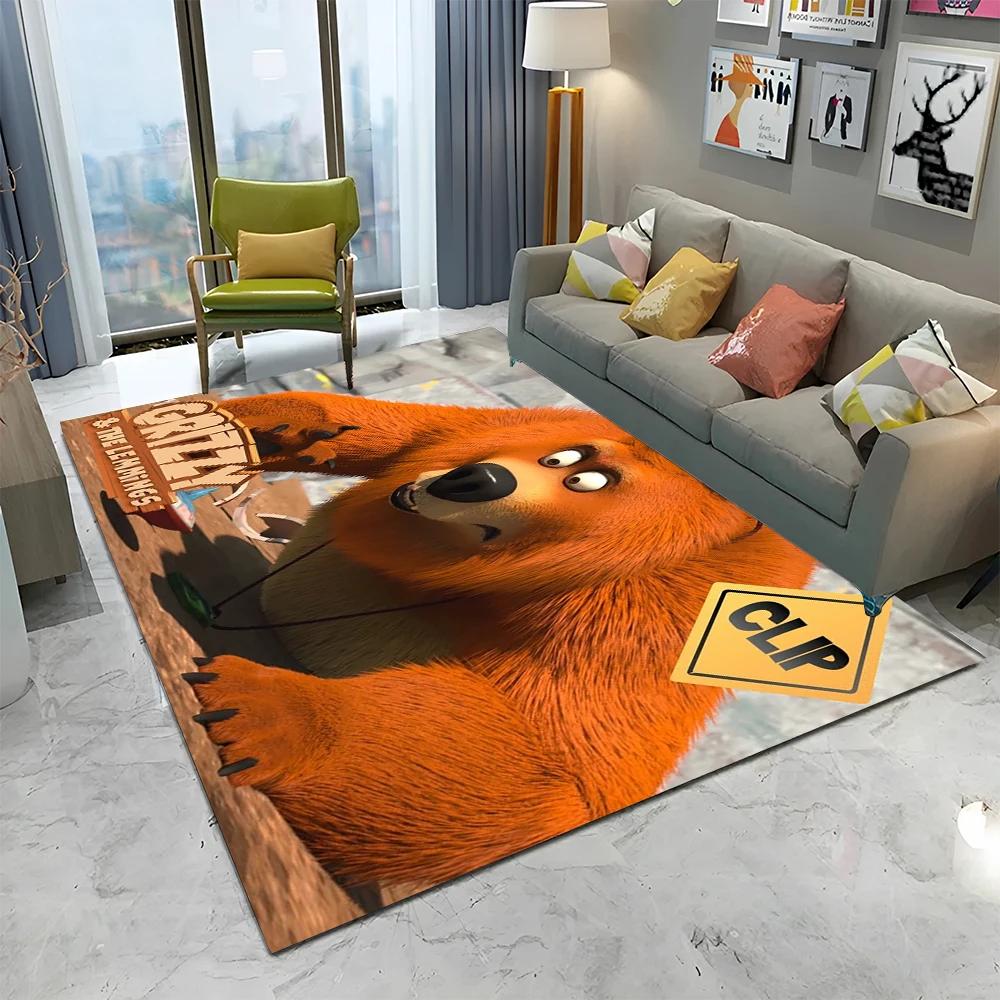 3D Grizzy and The Lemmings Cartoon Carpet Rug для дома, гостиной, спальни, дивана, коврика для двери, детский коврик, нескользящий напольный коврик