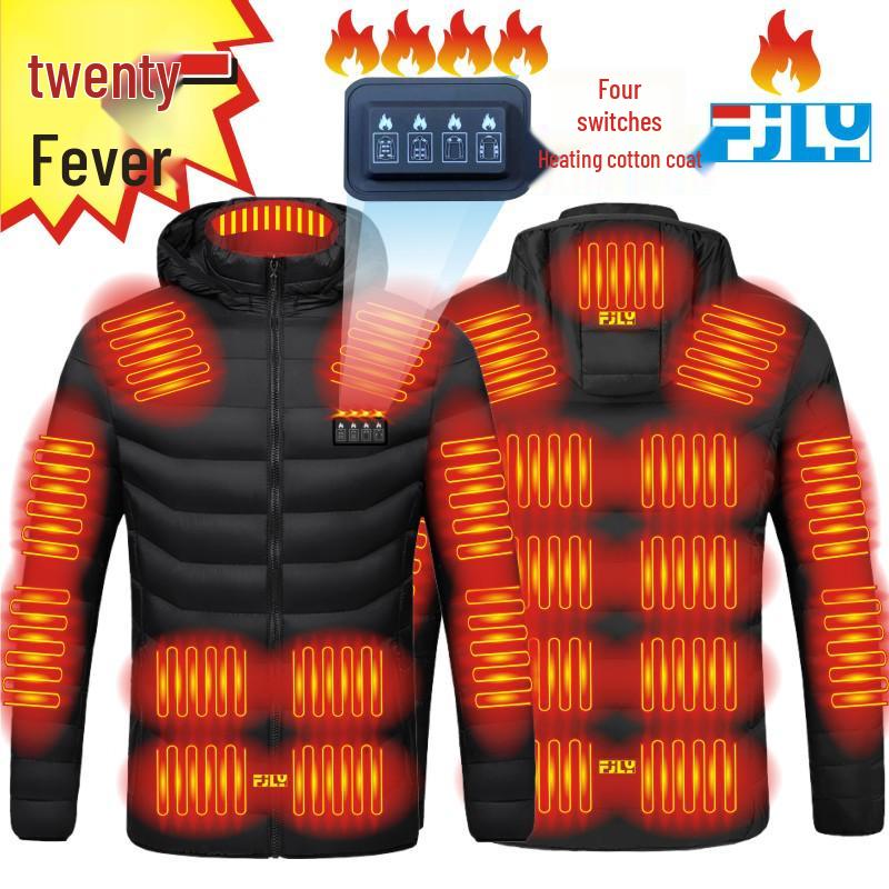 Smart Heated Cotton Jacket - Unisex Outdoor Full Body Warmth with Constant Temperature Control