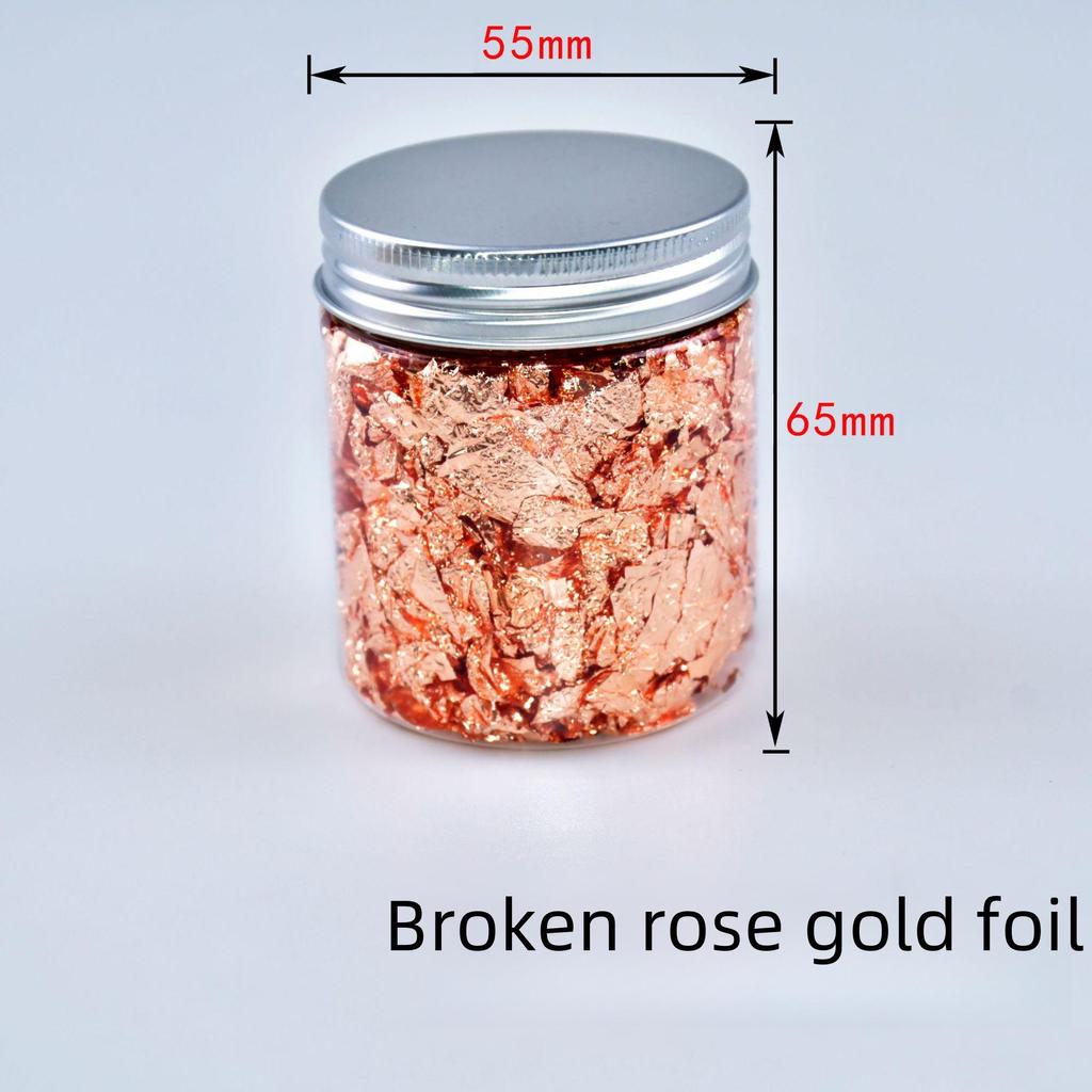 Фрагменты золотой, серебряной, медной и алюминиевой фольги для нейл-арта и декора