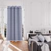 Recycled Cotton Eyelet Curtain 135x250 Cm PIERRE Blue, by Soleil d'Ocre